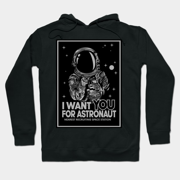 ASTRONAUT RECRUITING POSTER Hoodie by beanbeardy